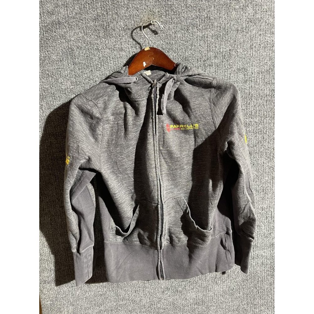 Independent Trading Co Hoodie Mens Medium Gray Full Zip Fleece Farrell's Graphic